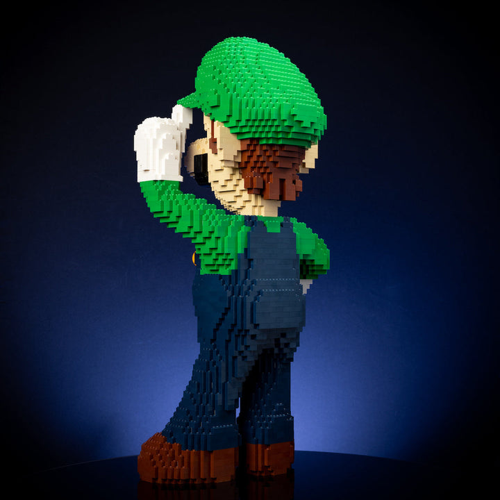 Italian Ghost Hunter Life-Sized Sculpture built with LEGO® bricks - by Bricker Builds