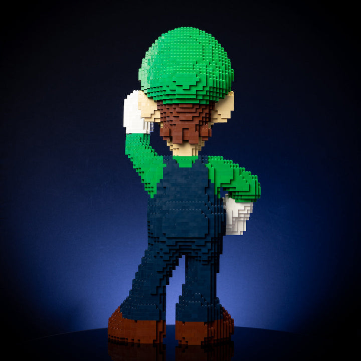 Italian Ghost Hunter Life-Sized Sculpture built with LEGO® bricks - by Bricker Builds