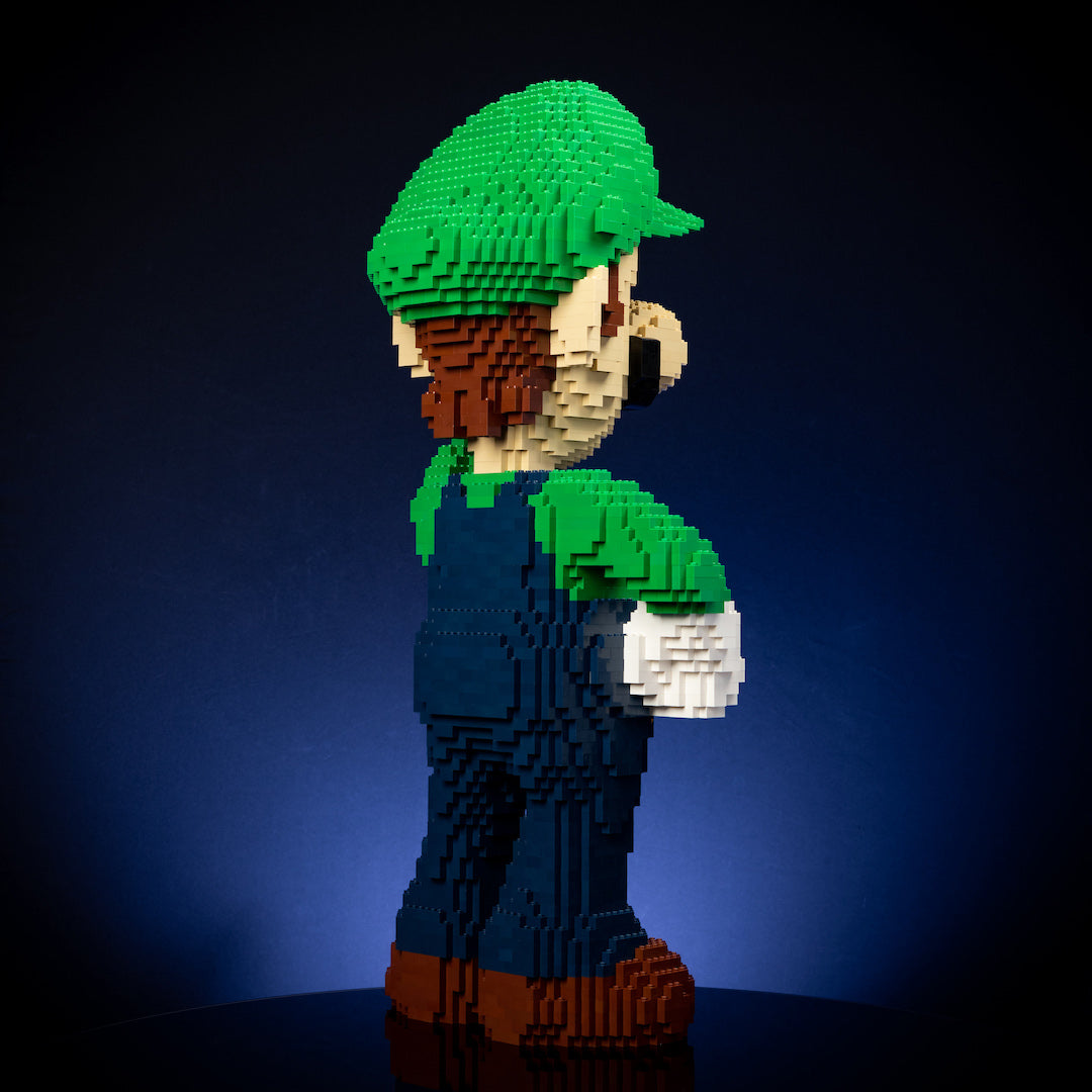 Italian Ghost Hunter Life-Sized Sculpture built with LEGO® bricks - by Bricker Builds