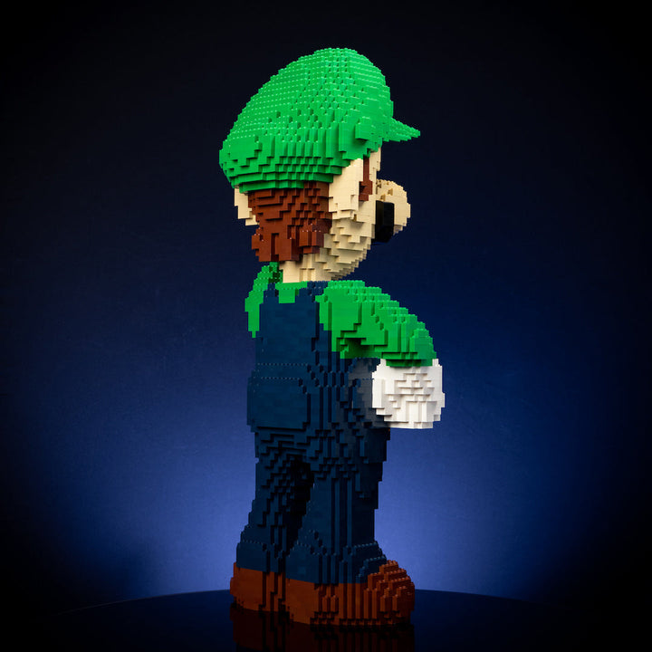 Italian Ghost Hunter Life-Sized Sculpture built with LEGO® bricks - by Bricker Builds