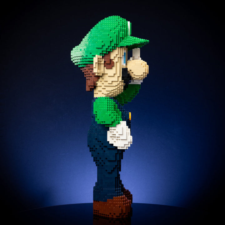 Italian Ghost Hunter Life-Sized Sculpture built with LEGO® bricks - by Bricker Builds