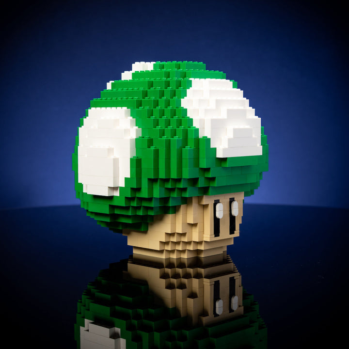 Green Mushroom Life-Sized Sculpture built with LEGO® bricks - by Bricker Builds