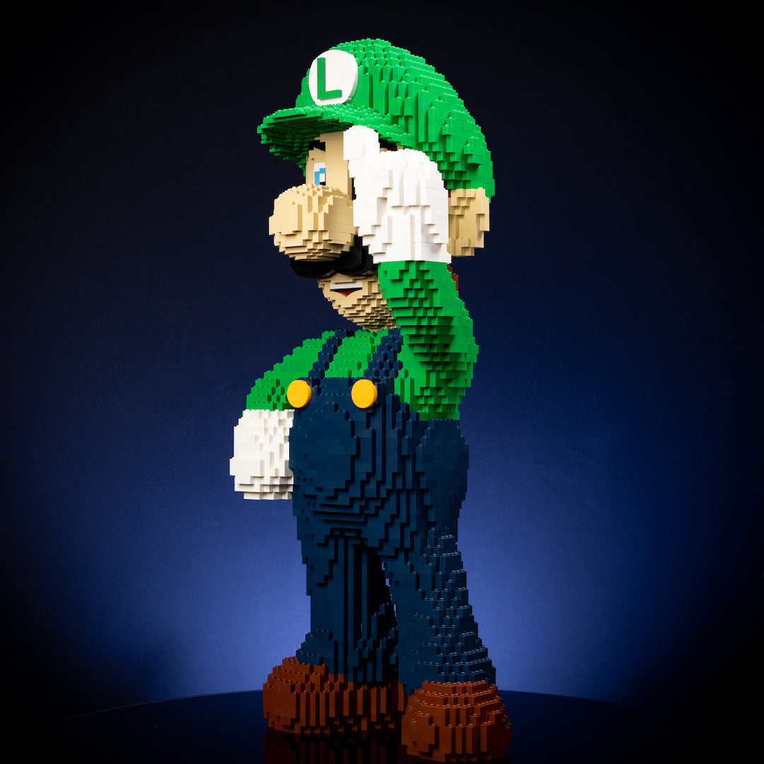 Italian Ghost Hunter Life-Sized Sculpture built with LEGO® bricks - by Bricker Builds