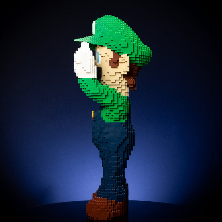 Italian Ghost Hunter Life-Sized Sculpture built with LEGO® bricks - by Bricker Builds