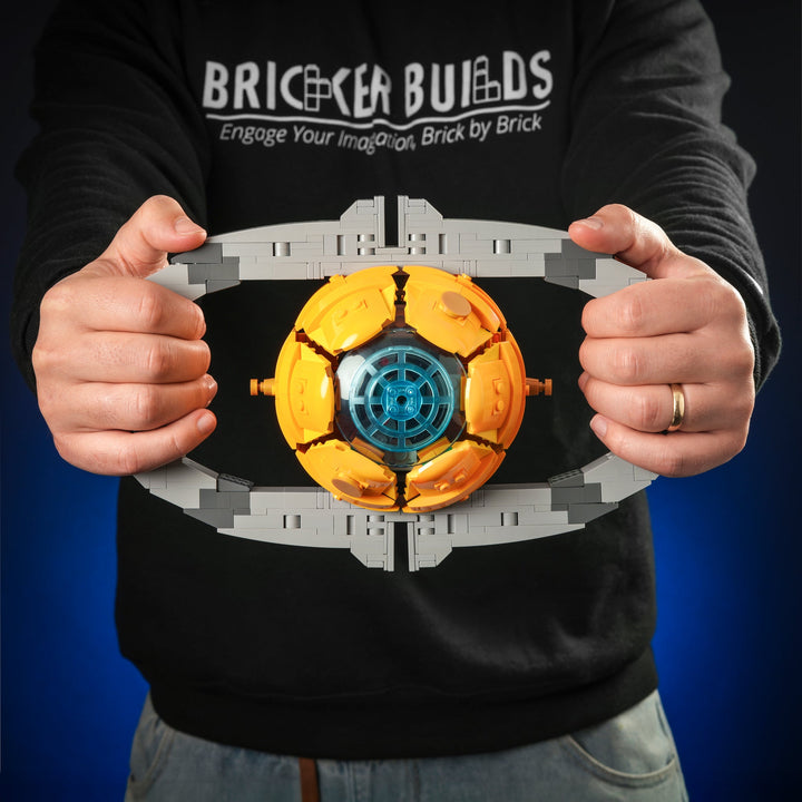 Leadership Matrix made of LEGO bricks by Bricker Builds being held in a model's hands