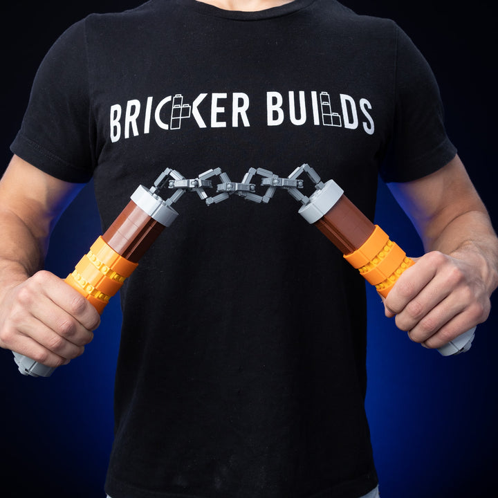 Mikey's Nunchucks Life-Sized Replica built with LEGO® bricks - by Bricker Builds