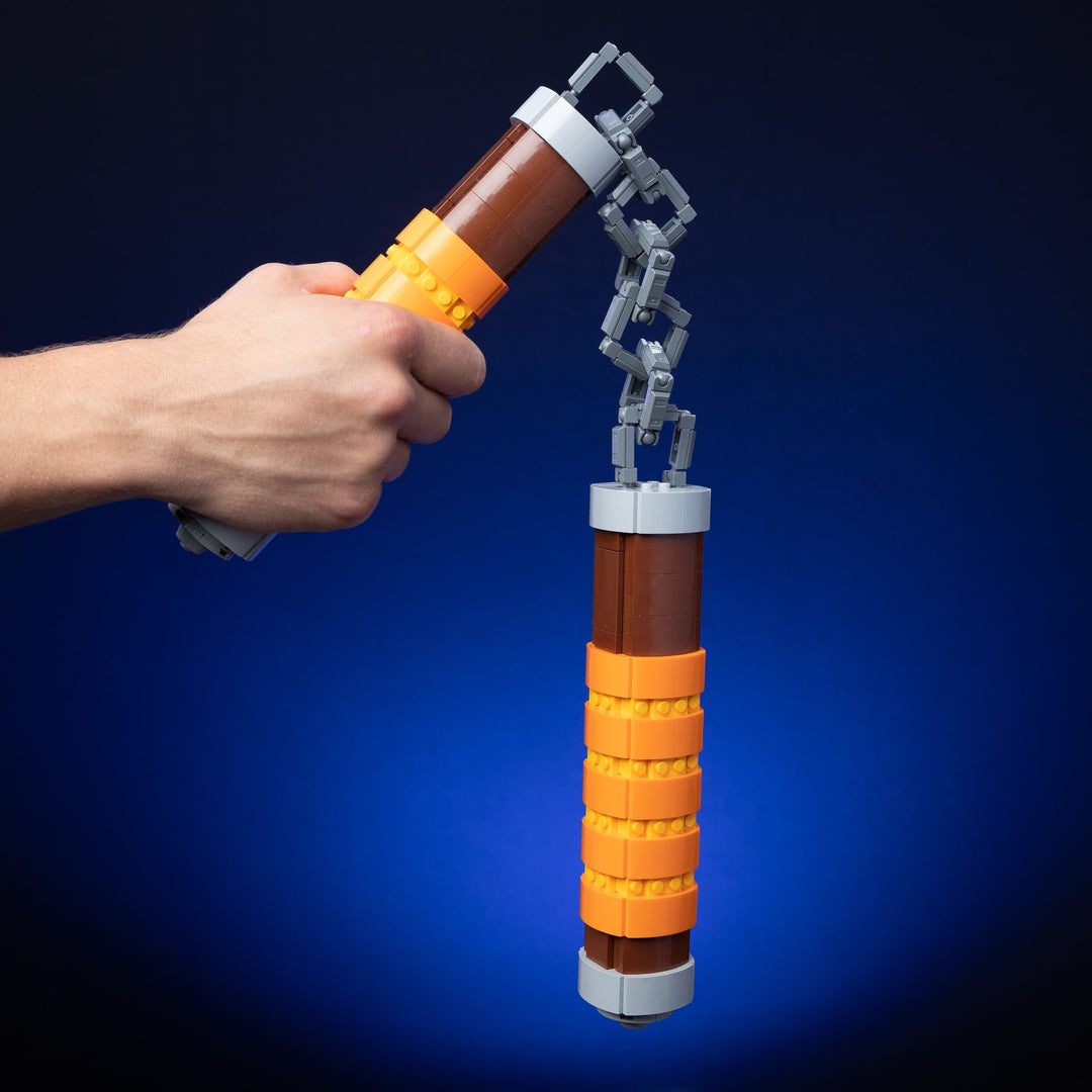 Mikey's Nunchucks Life-Sized Replica built with LEGO® bricks - by Bricker Builds