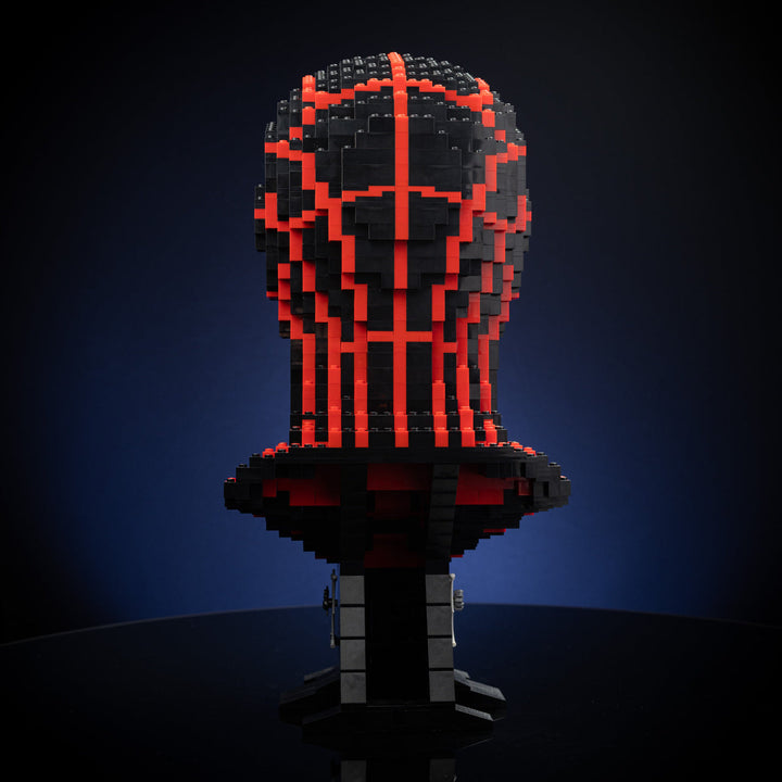 Miles (Web-Slinger) Life-Sized Bust built with LEGO® bricks - by Bricker Builds