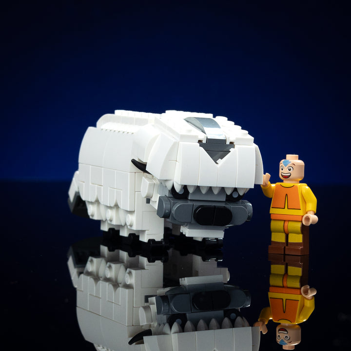 Mini Appa Built with LEGO Bricks by Bricker Builds with Air Bender Figure
