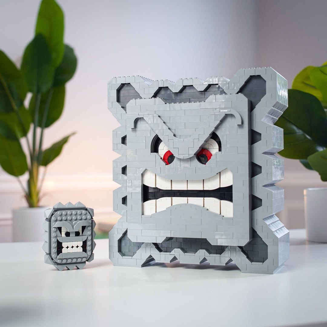 Mini Angry Block with Large Angry Block Built with LEGO Bricks by Bricker Builds Lifestyle 2