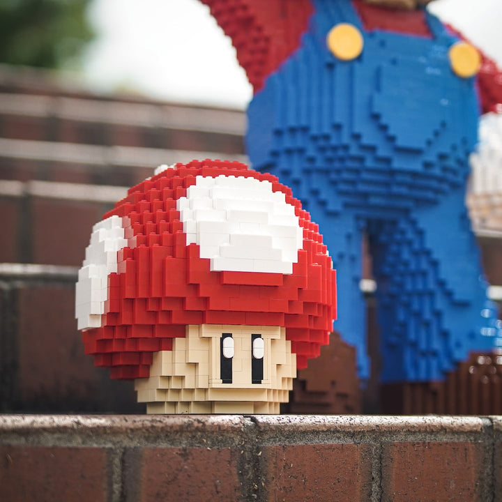 Red Mushroom Life-Sized Sculpture built with LEGO® bricks - by Bricker Builds