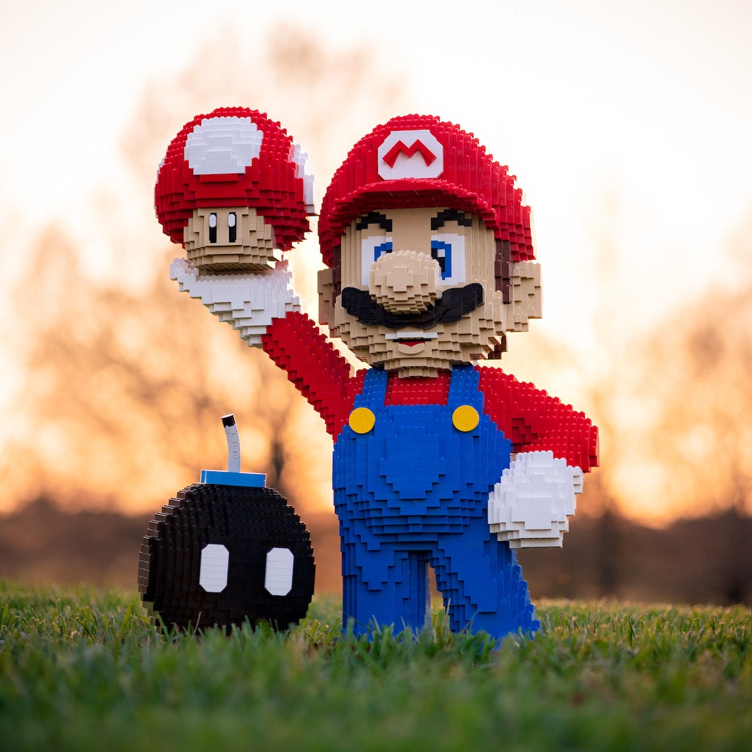 Red Mushroom Life-Sized Sculpture built with LEGO® bricks - by Bricker Builds