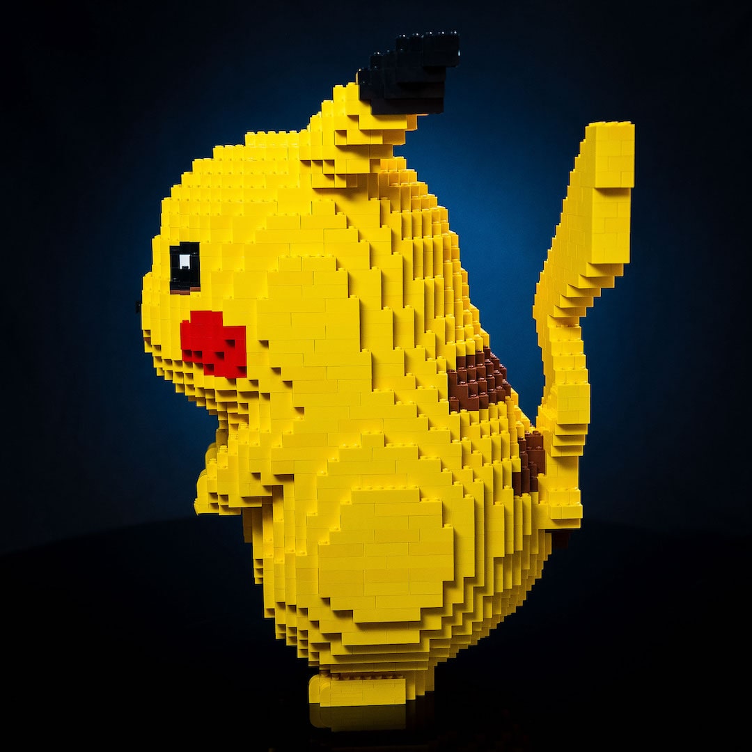Electric Mouse Life-Sized Sculpture built with LEGO® bricks - by Bricker Builds