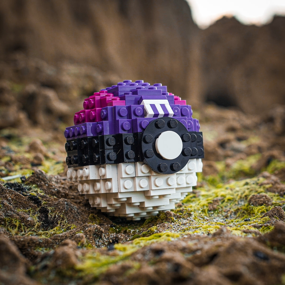 Master Pocket Sphere on mossy cliffs in LEGO Bricks Life-Sized Replica by Bricker Builds