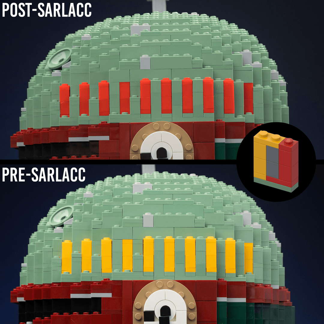 Boba Life-Sized Replica Helmet built with LEGO® bricks - by Bricker Builds