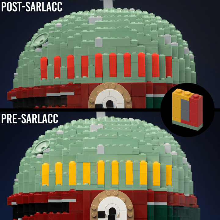 Boba Life-Sized Replica Helmet built with LEGO® bricks - by Bricker Builds