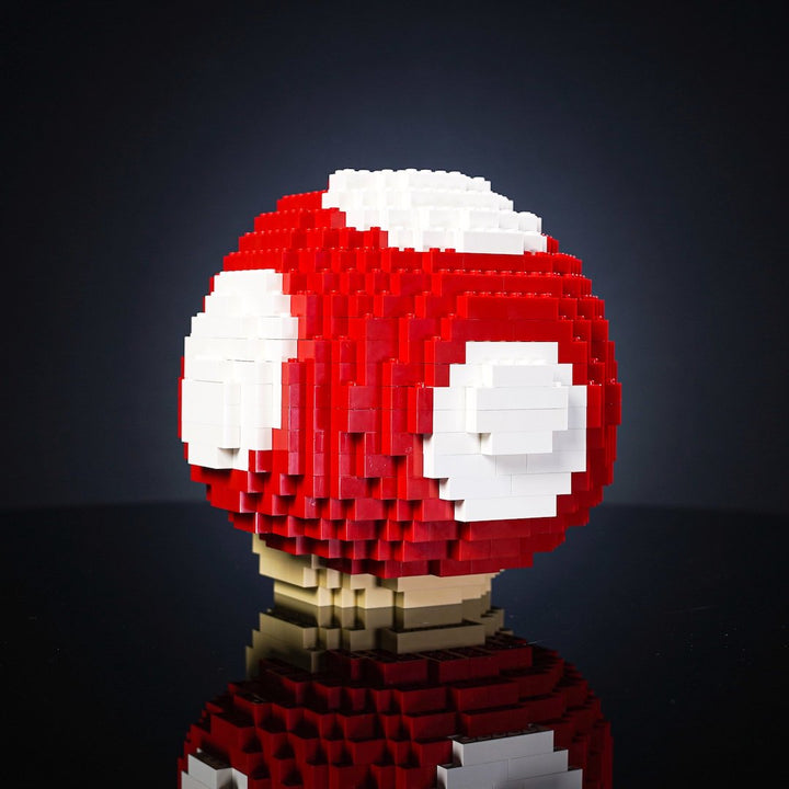 Red Mushroom Life-Sized Sculpture built with LEGO® bricks - by Bricker Builds
