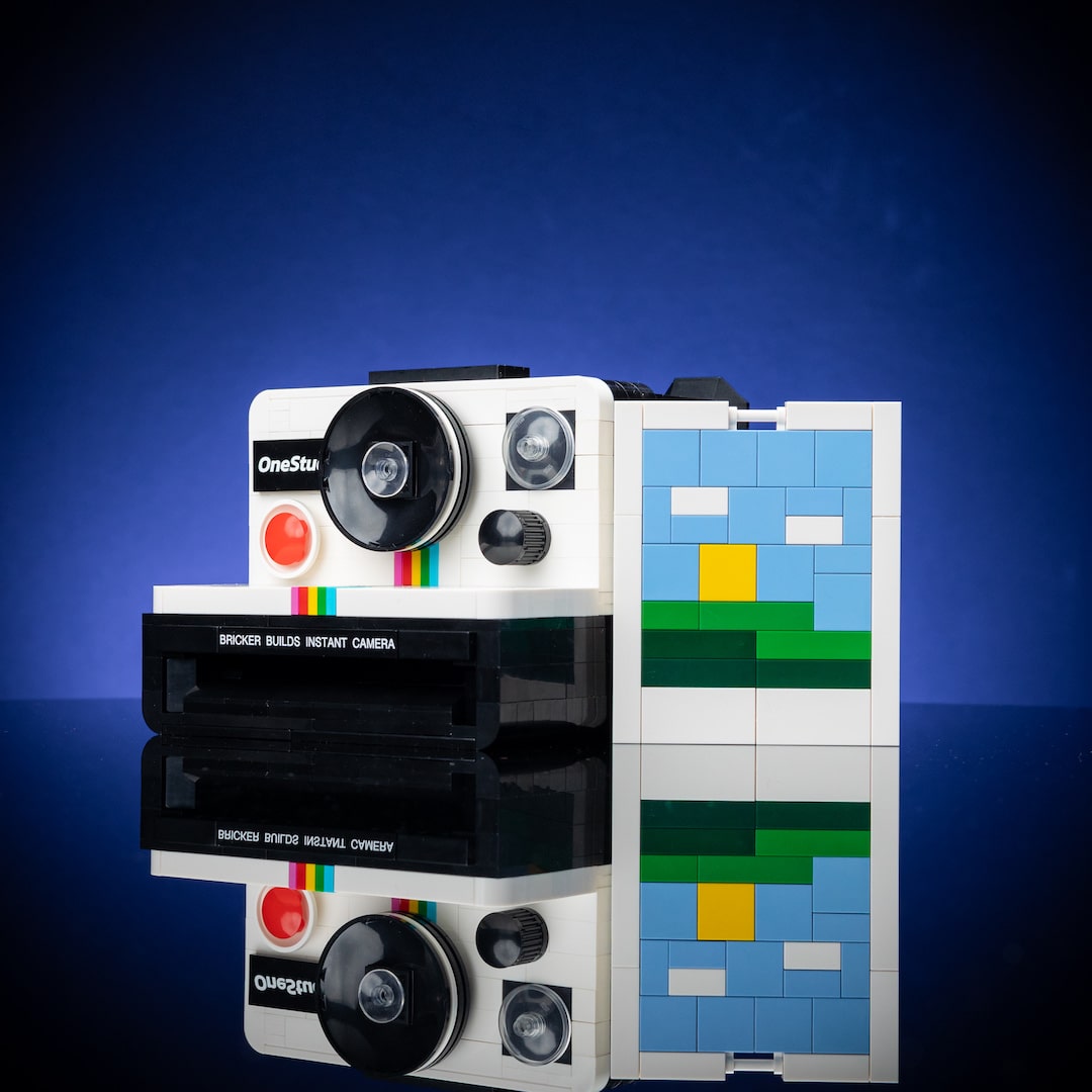 Retro Instant Camera Life-Sized Replica built with LEGO® bricks - by Bricker Builds