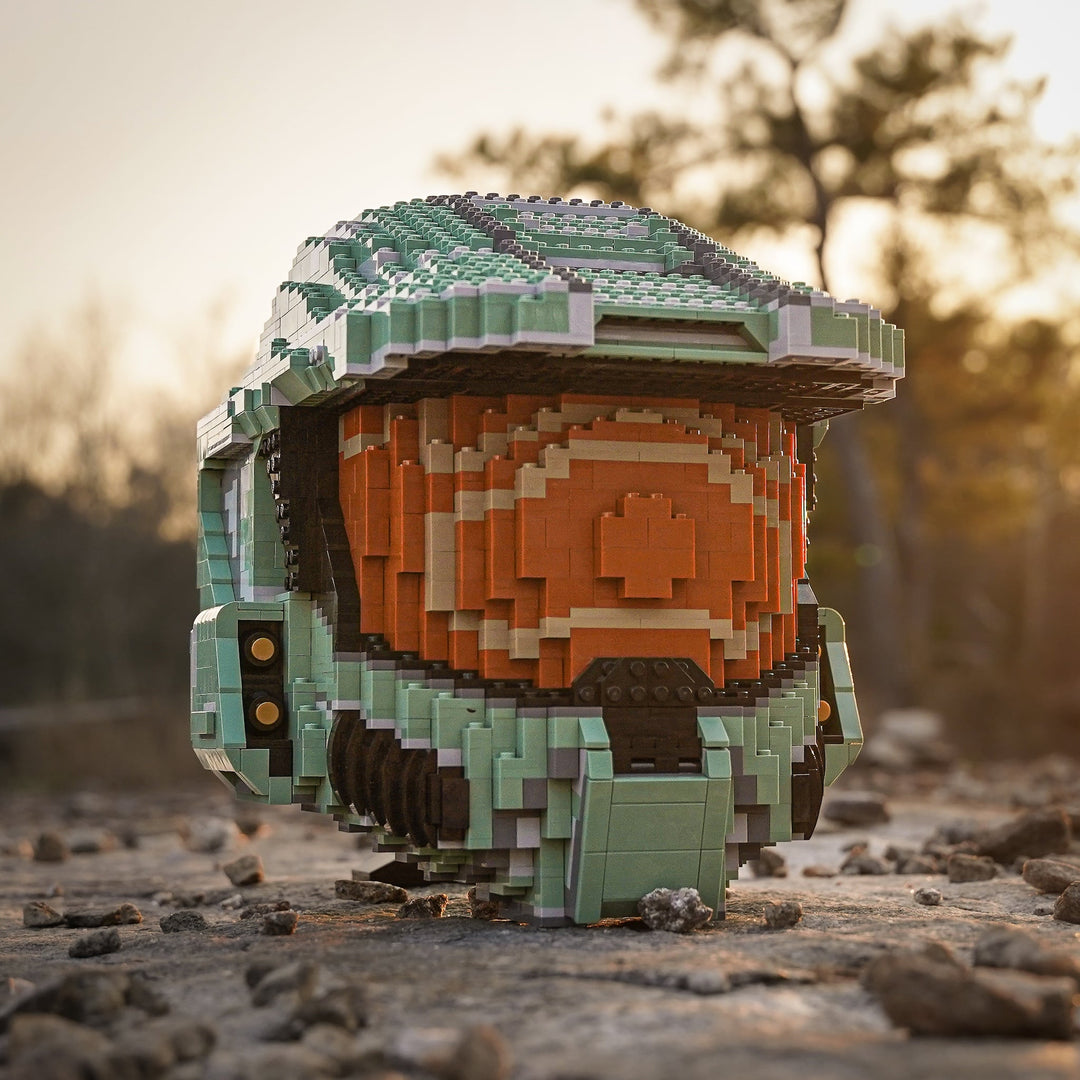 Spartan 117 Life-Sized Replica Helmet built with LEGO® bricks - by Bricker Builds