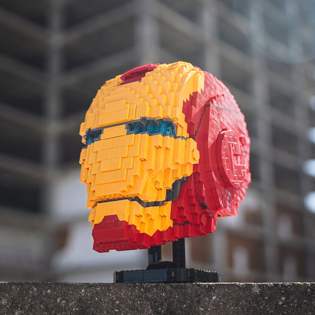 Tony Stark's Mark 3 Helmet built with LEGO® bricks - by Bricker Builds