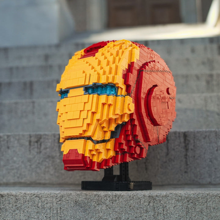 Tony Stark's Mark 3 Helmet built with LEGO® bricks - by Bricker Builds