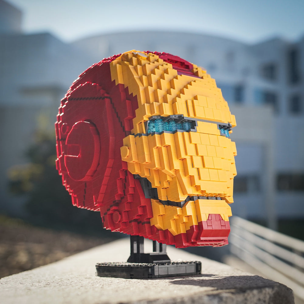 Tony Stark's Mark 3 Helmet built with LEGO® bricks - by Bricker Builds