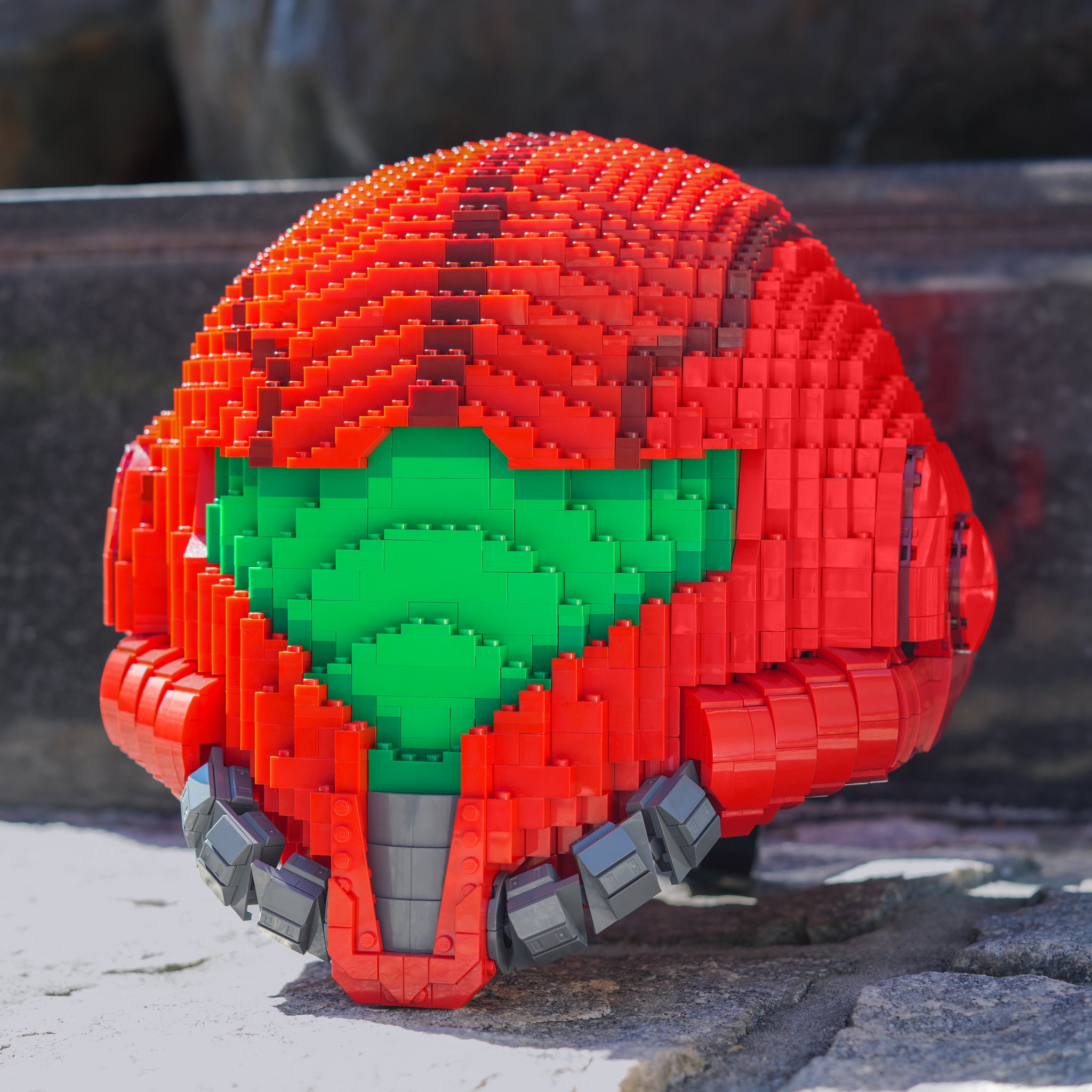 Life-Sized Varia Power Suit Helmet | Built it Yourself with LEGO®