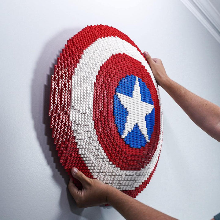 Cap's Shield Life-Sized Replica built with LEGO® bricks - by Bricker Builds