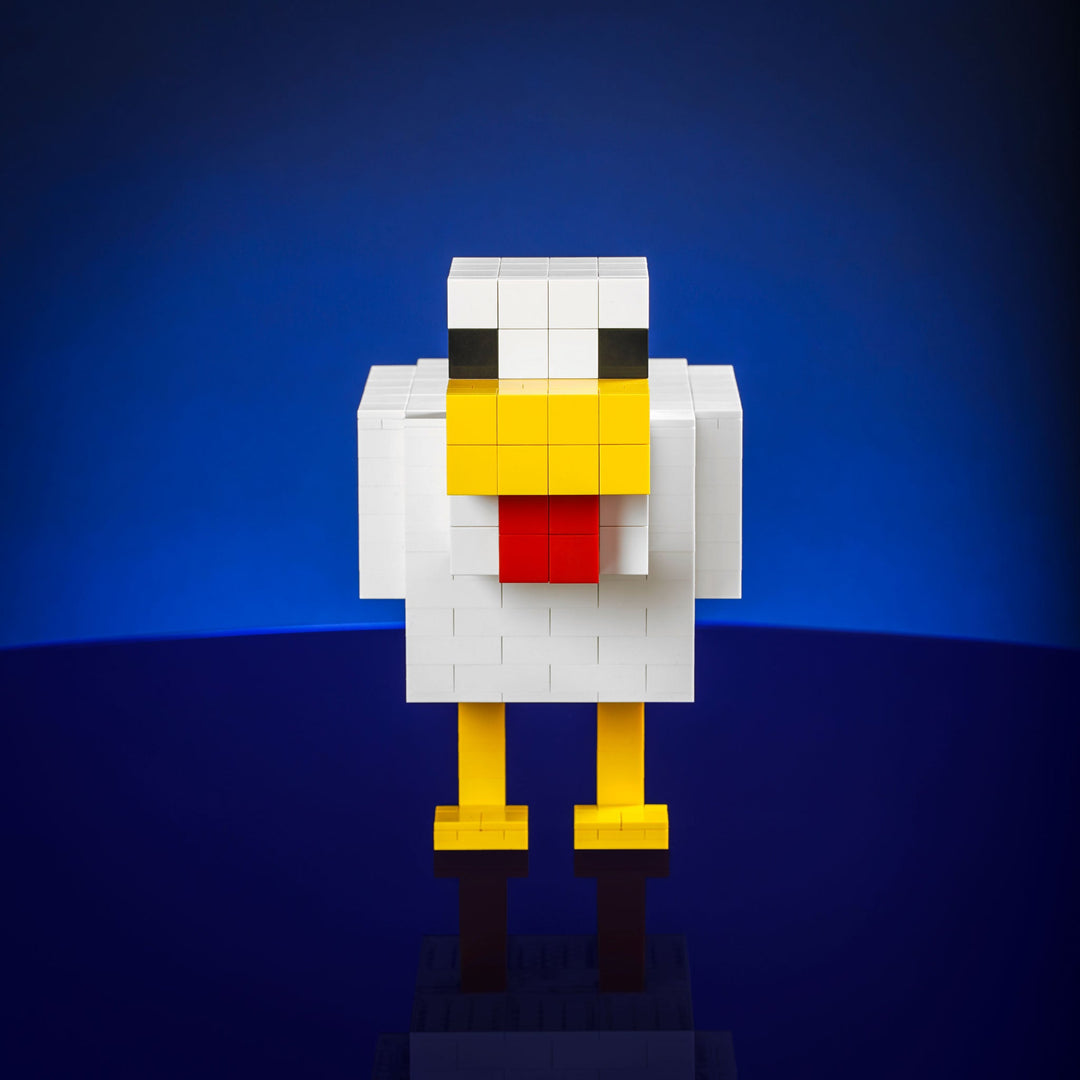 Block Chicken Made of LEGO® Bricks By Bricker Builds