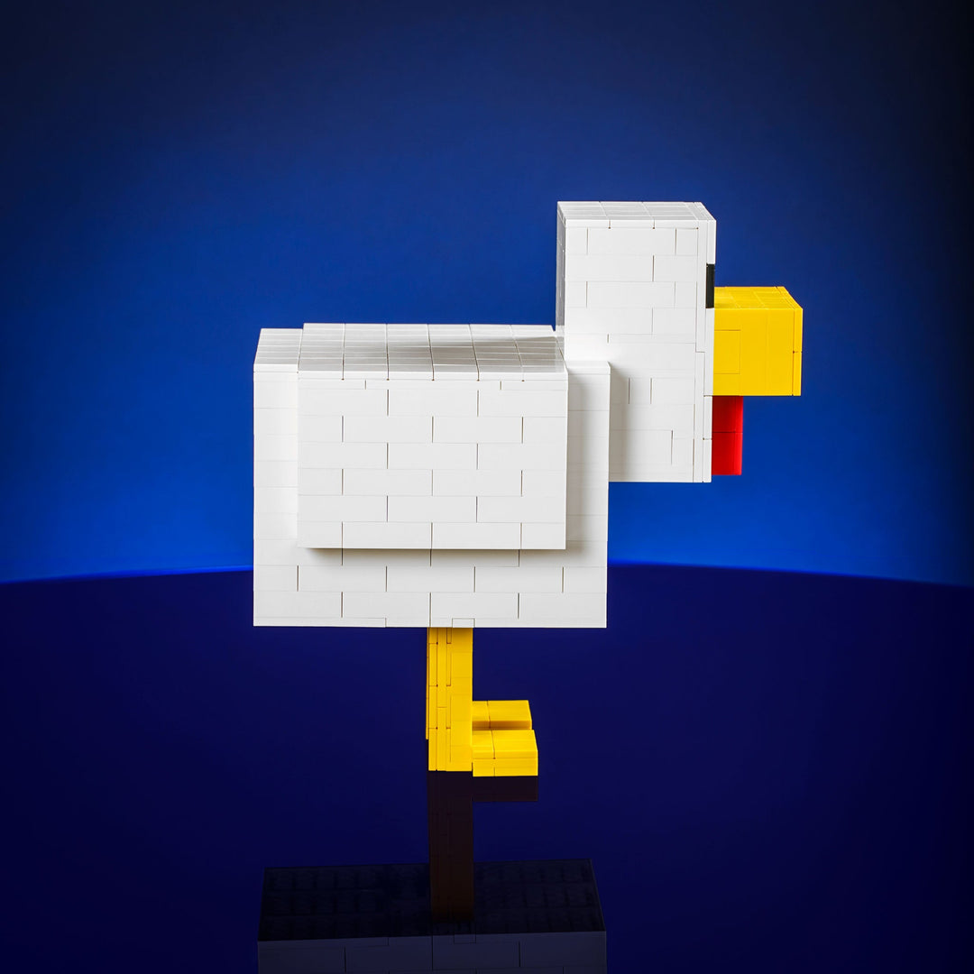 Block Chicken Made of LEGO® Bricks By Bricker Builds