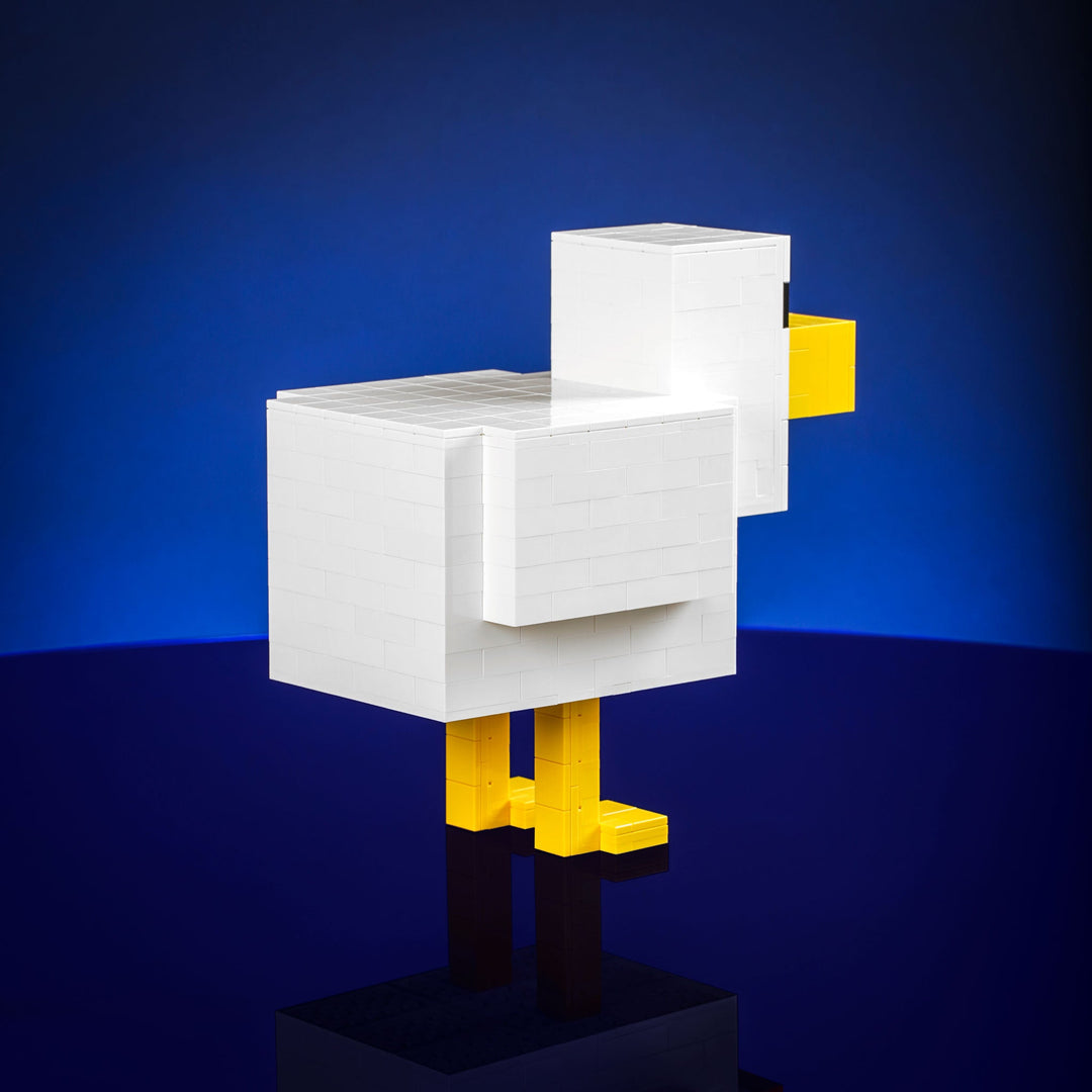 Block Chicken Made of LEGO® Bricks By Bricker Builds