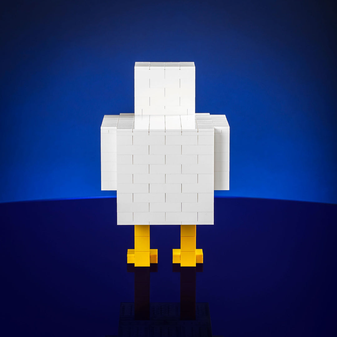 Block Chicken Made of LEGO® Bricks By Bricker Builds