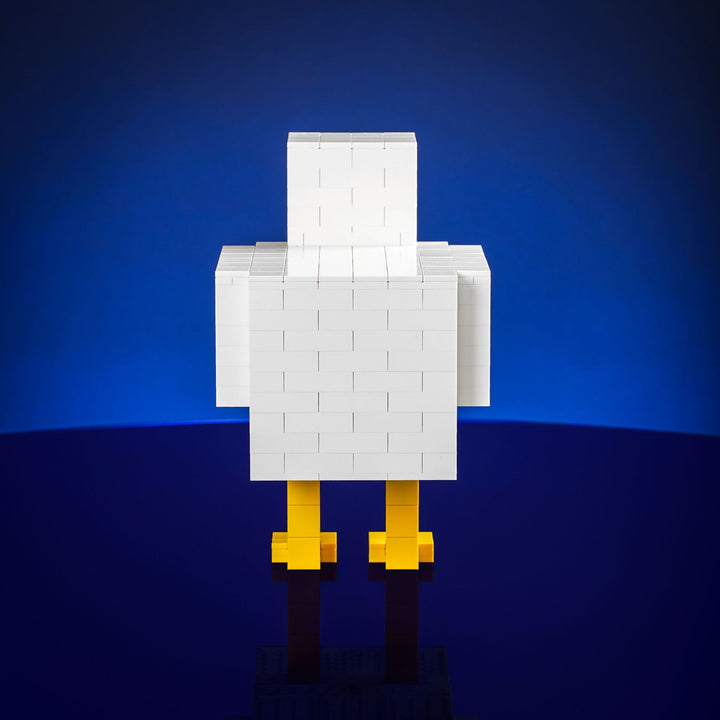 Block Chicken Made of LEGO® Bricks By Bricker Builds