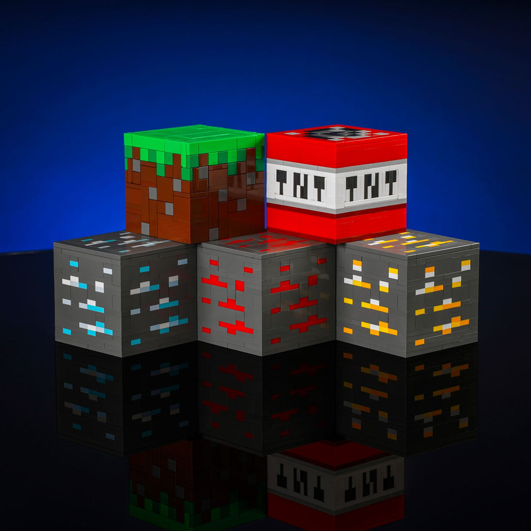 Mining Blocks made of LEGO® bricks by Bricker Builds