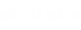 bricker builds text logo in white