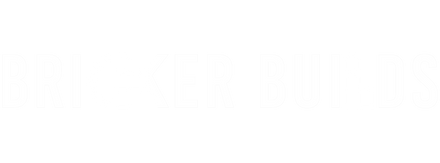 bricker builds text logo in white