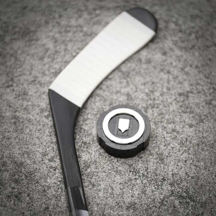 Hockey Puck Life-sized Replica made of LEGO® Bricks by Bricker Builds