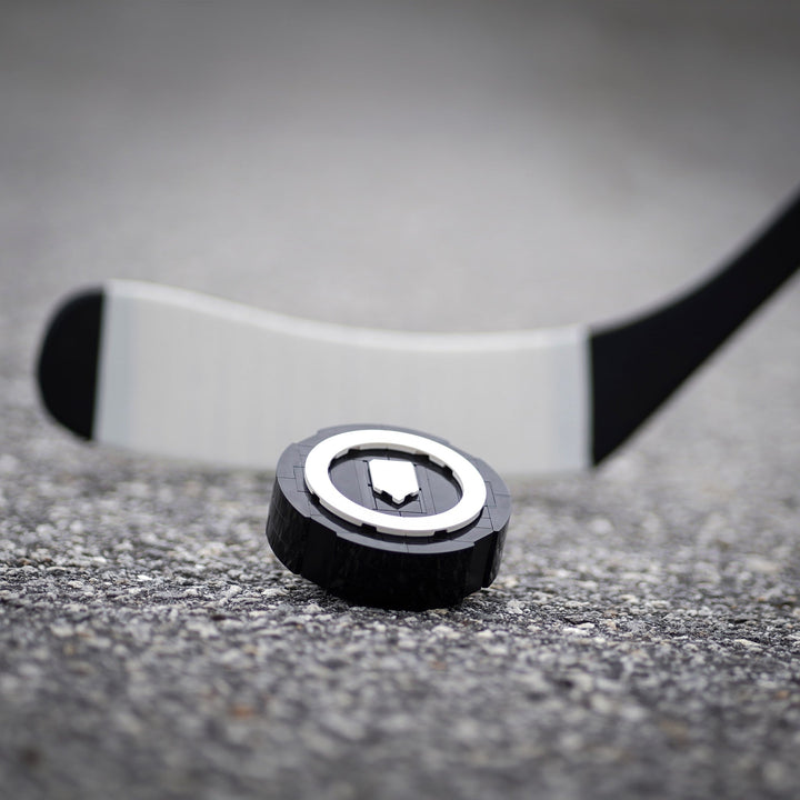 Hockey Puck Life-sized Replica made of LEGO® Bricks by Bricker Builds