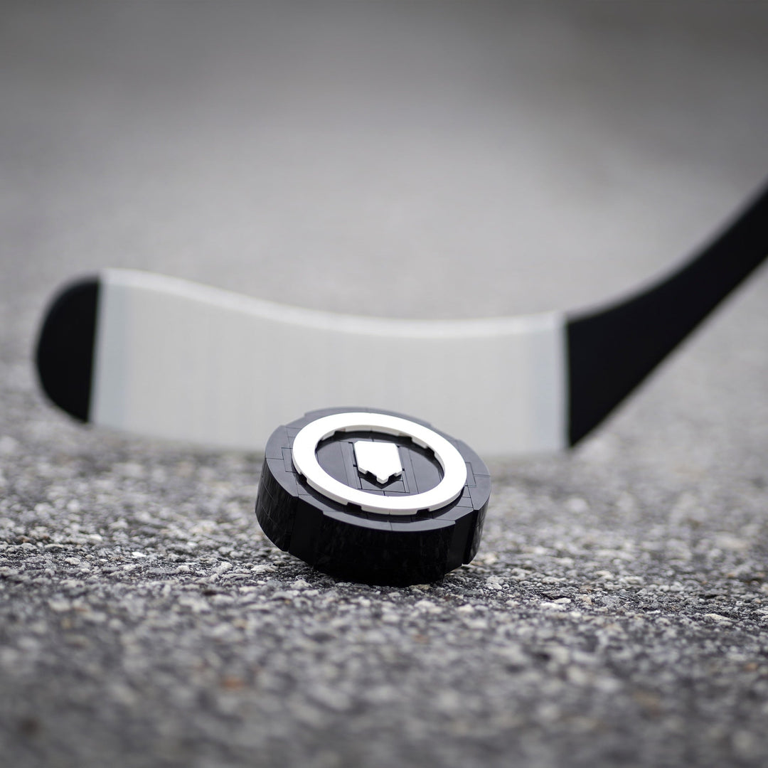 Hockey Puck Life-sized Replica made of LEGO® Bricks by Bricker Builds