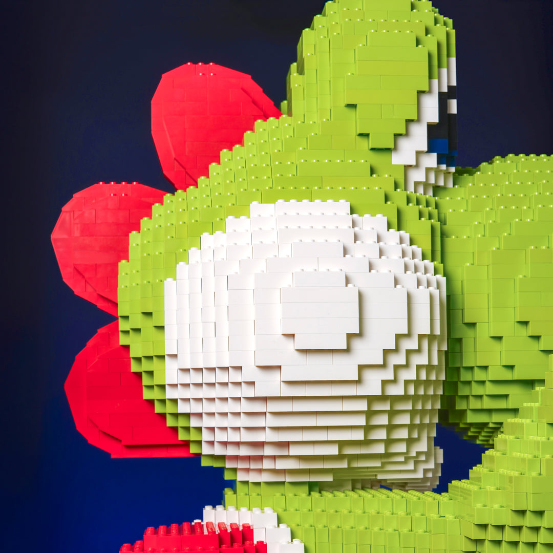 Italian Dinosaur life-sized sculpture made of LEGO® bricks by Bricker Builds