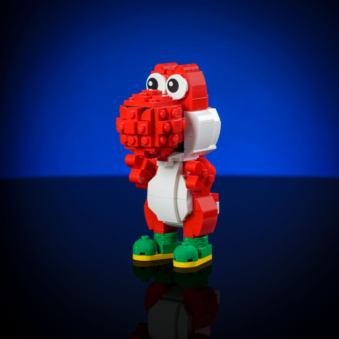 Mini Red Italian Dinosaur made of LEGO bricks by Bricker Builds
