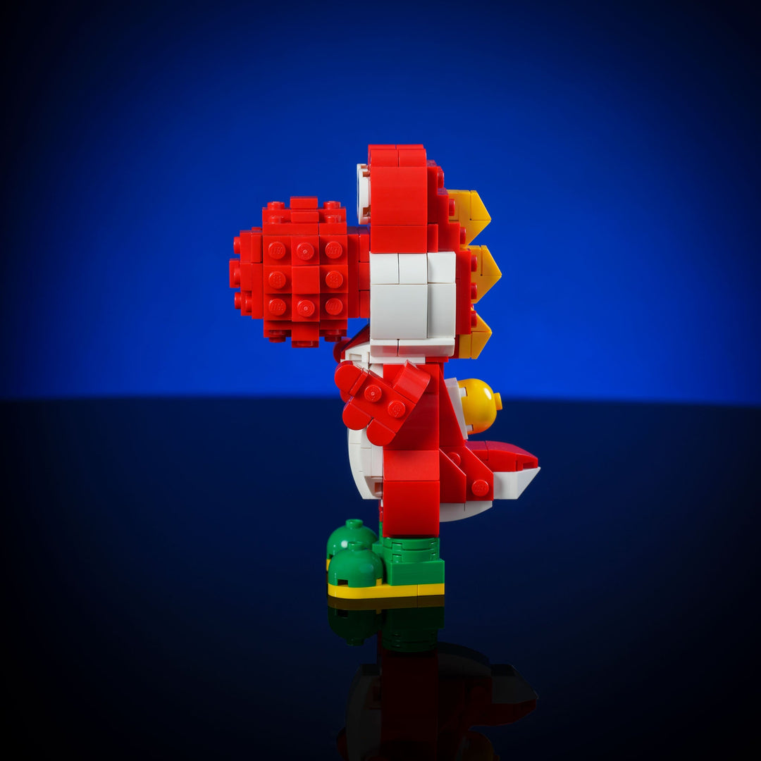 Mini Red Italian Dinosaur made of LEGO bricks by Bricker Builds