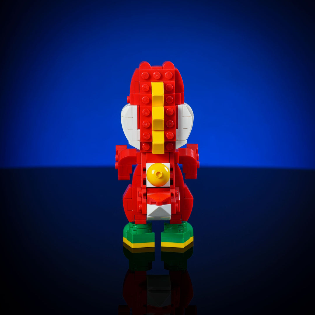 Mini Red Italian Dinosaur made of LEGO bricks by Bricker Builds