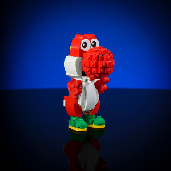 Mini Red Italian Dinosaur made of LEGO bricks by Bricker Builds