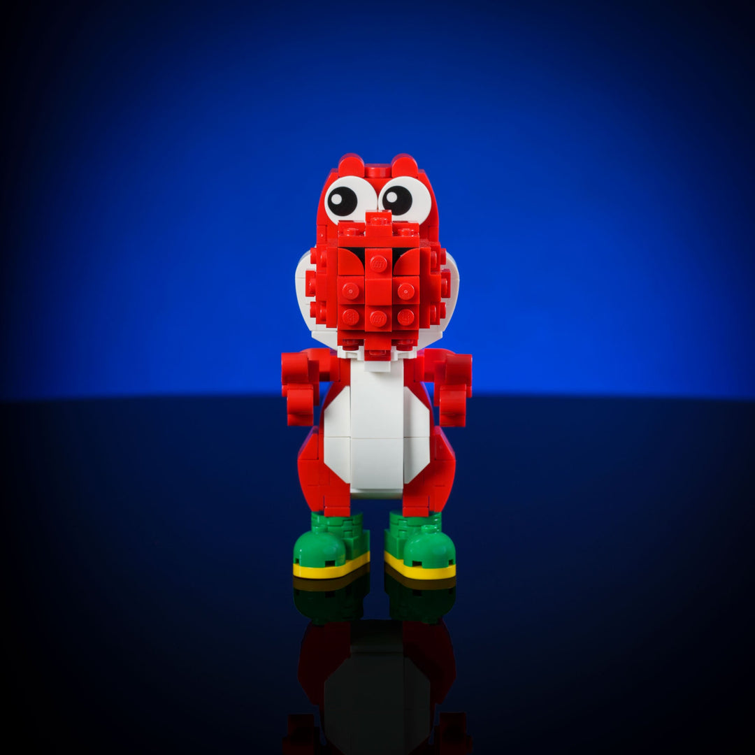 Mini Red Italian Dinosaur made of LEGO bricks by Bricker Builds