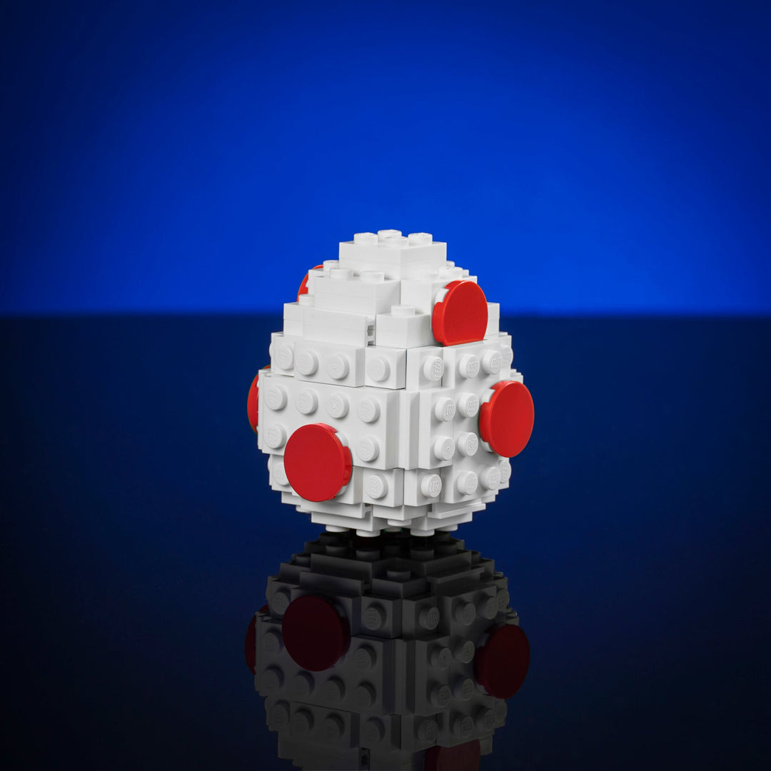 Mini Red Italian Dinosaur Egg made of LEGO bricks by Bricker Builds