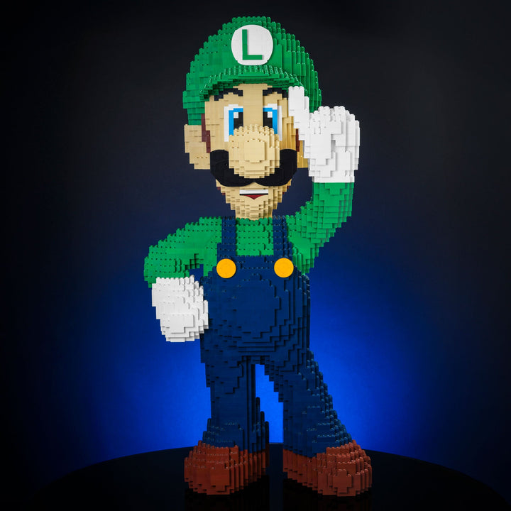 Italian Ghost Hunter Life-Sized Sculpture built with LEGO® bricks - by Bricker Builds