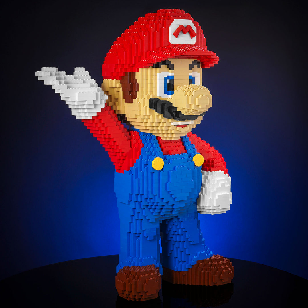 Italian Plumber Life-Sized Sculpture built with LEGO® bricks - by Bricker Builds