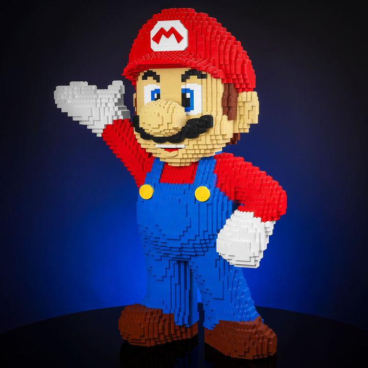 Italian Plumber Life-Sized Sculpture built with LEGO® bricks - by Bricker Builds