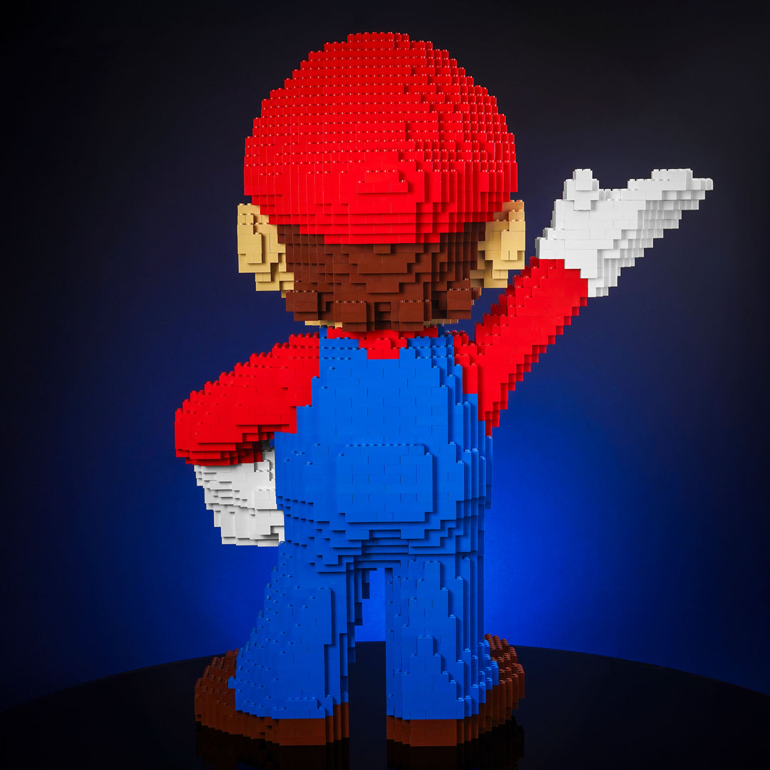 Italian Plumber Life-Sized Sculpture built with LEGO® bricks - by Bricker Builds